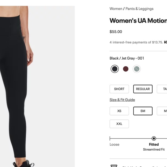 Under Armour Motion Ankle Leggings Black - Picture 4 of 4